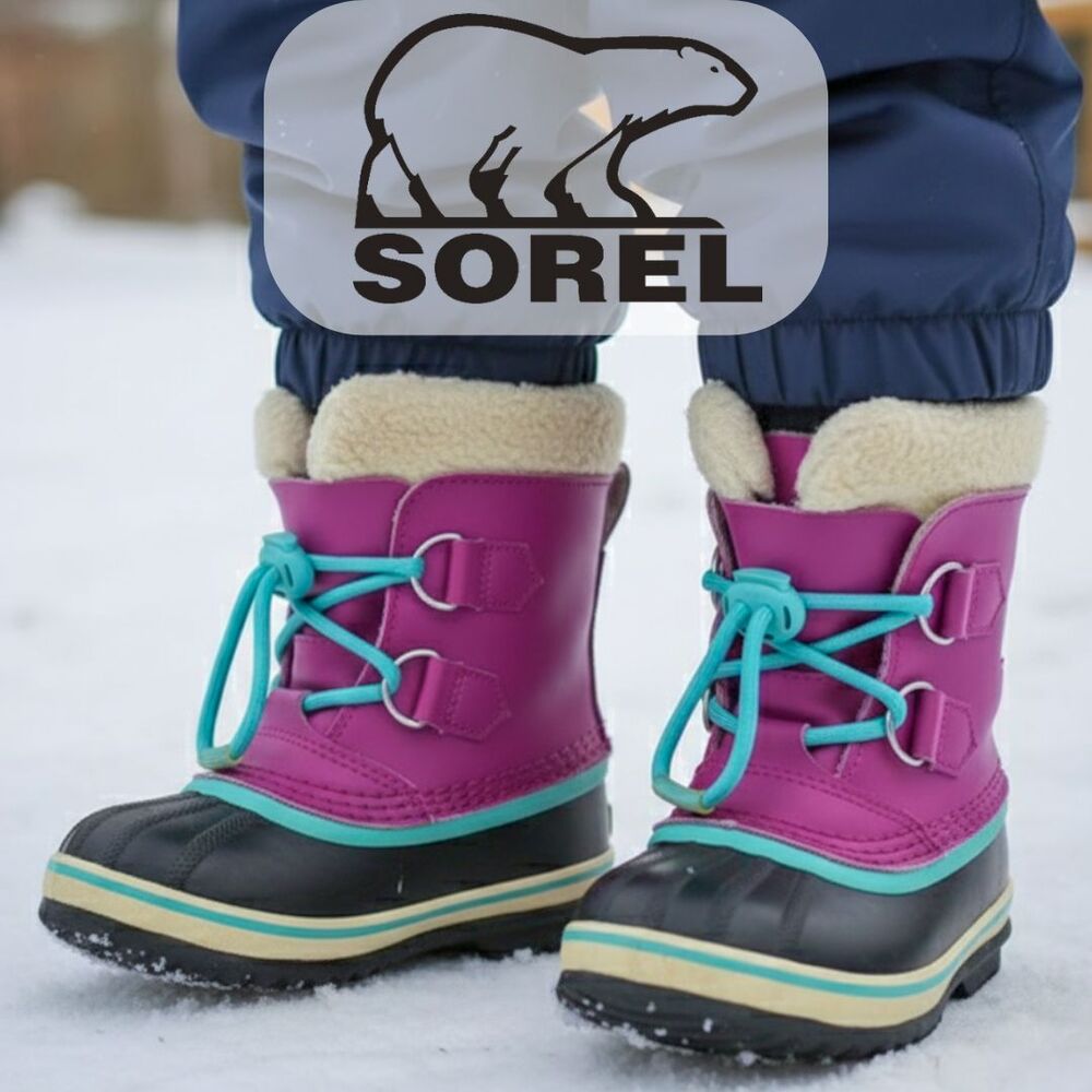 Sorel Kids Pink and Teal Winter Boots